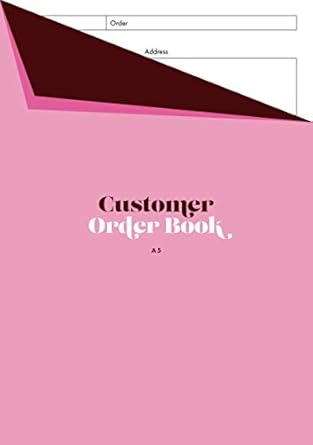 customer order book a5 placed orders tracker / logbook / record for small business pink cover 1st edition