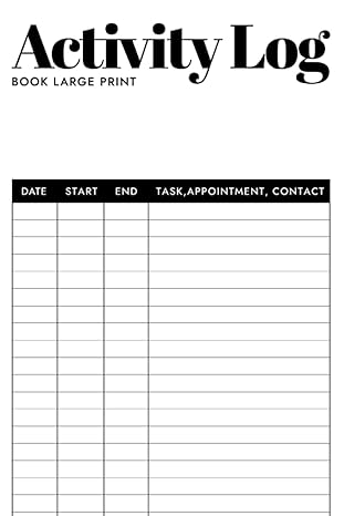 activity log book large print simple minimal activity log book large print large daily tracker of time tasks