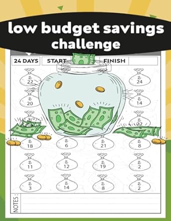 low budget savings challenge savings tracker plan for the year 2024 an easy way to save money monthly and
