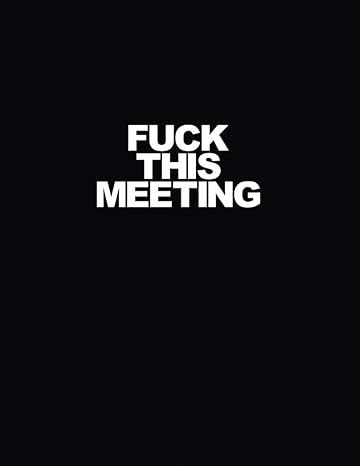 fuck this meeting notebook a large notebook with blank paper for bullshit meeting 1st edition sameh m amer