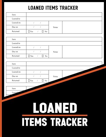 loaned items tracker simple comprehensive loaned items tracker for precise borrowing and return records this