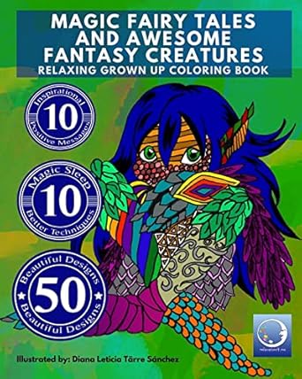 relaxing grown up coloring book magic fairy tales and awesome fantasy creatures 1st edition relaxation4 me