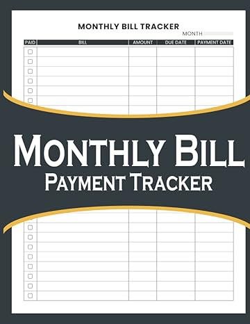 monthly bill payment tracker and organizer budget planner and monthly bill organizer bill payment log book