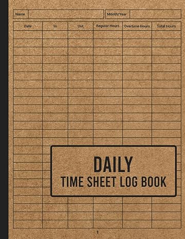 daily time sheet log book time sheet log book to record and monitor work hours for employee work time record
