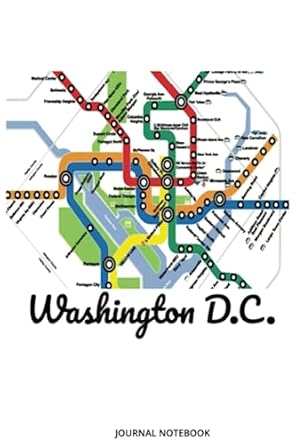 washington d c journal notebook district of columbia metro system map stationery novelty small lined