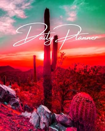 daily planner colorful cactus daily planner for women s undated appointments notepad activities lunches