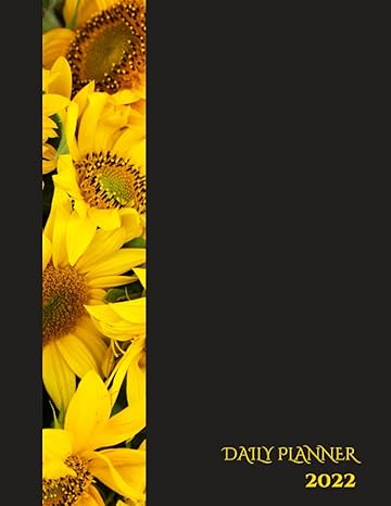 2022 large daily planner page a day 12 month sunflower planner january to december 2022 simply vertical