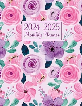 2024 2025 monthly planner two year agenda calendar with holidays and inspirational quotes large organizer and