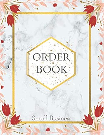 order log customer order record book black and white marble cover daily sales log book small businesses home
