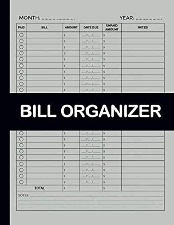 bill organizer monthly bills organizer monthly bill planner bill payment tracker budget planner budget book