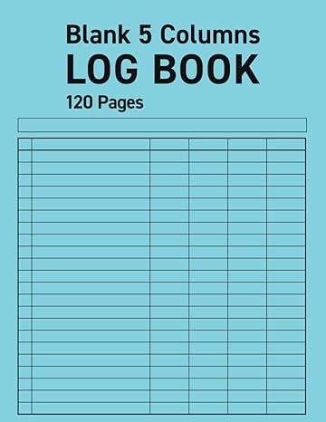 log book 5 columns blue multipurpose log book 8 5x11 inch 120 pages 1st edition masterline books b0cm2xxvn4