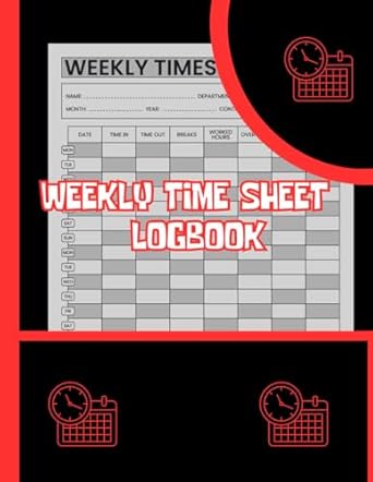 weekly time sheet log book timesheet logbook to record workers employee time log employee weekly time sheet