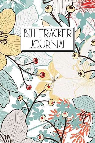 bill tracker journal monthly financial expense and budget planner for tracking account balance transactions