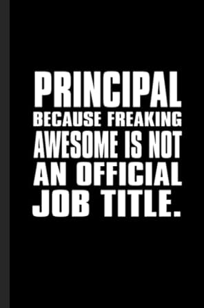 principal because freaking awesome is not an official job title 6x9 lined 108 pages funny notebook ruled