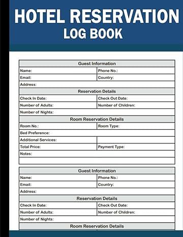 hotel reservation log book guest booking organizer 1st edition jack hrout b0cllxlnl4
