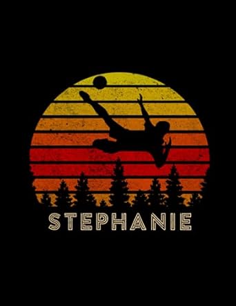 stephanie name gift personalized football lined notebook journal for soccer sport lovers daily journal book