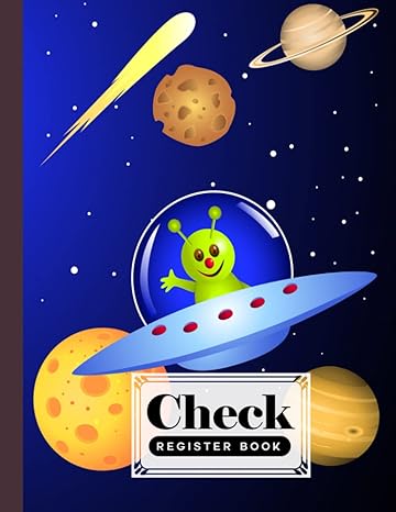 check register book check register book cute aliens cover 120 pages size 8 5 x 11 to check bank transaction