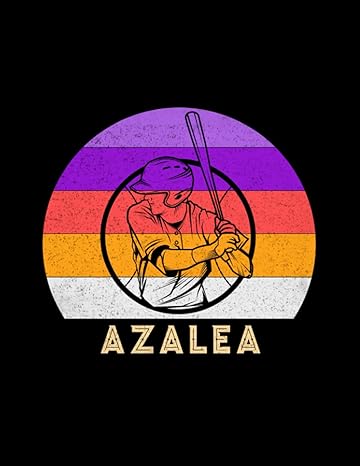 azalea name gift personalized baseball lined notebook daily journal for sport lovers lesson money stylish