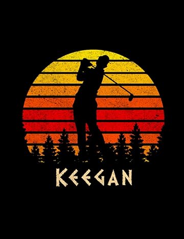 keegan name gift personalized golf lined notebook daily journal for sport lovers daily work list monthly