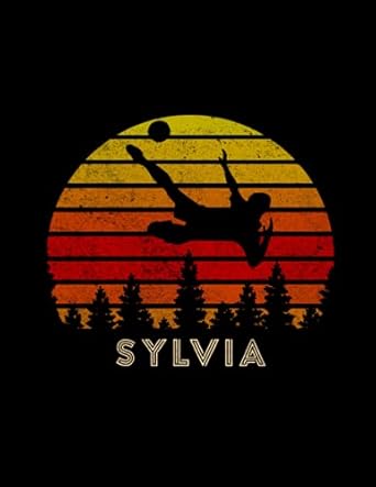 sylvia name gift personalized football lined notebook journal for soccer sport lovers 110 pages goals a4 high