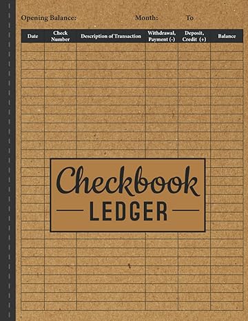 checkbook ledger debit and credit personal check book for daily financial and bank transaction registers log