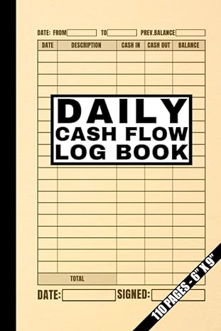 daily cash flow log book financial record keeping notebook for small business and petty cash large ledger