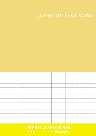 3 column cash book a4 treble cash book keeping analysis notebook 100 pages a4 size white accounts ledger for