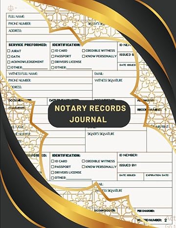 notary records journal 2023 logbook with 230 entries for notarial acts documentation 1st edition frank