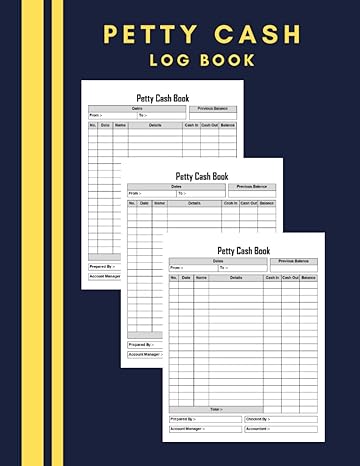 petty cash book cash log book ledger book for small business accounting purposes 120 pages large size 8 5 x
