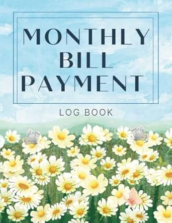monthly bill payment log book financial planner organizer budget book financial ledger book bill paying