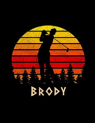 brody name gift personalized golf lined notebook daily journal for sport lovers budget tracker a4 21 59 x 27
