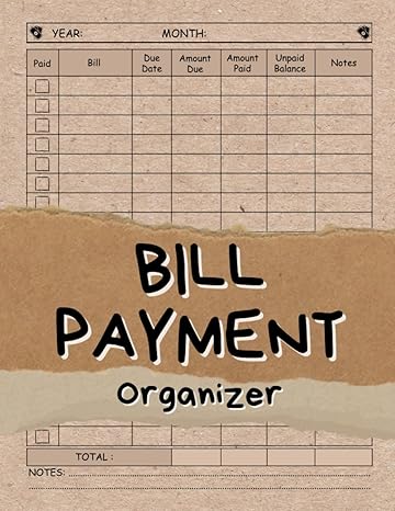bill payment organizer monthly bill payment log book 1st edition loglife b0c9s7pgzp
