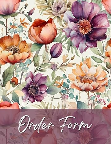 simplified order form book for small business purchase sales record notebook 8 5x11 inches 1st edition b p