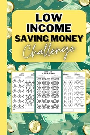 low income saving money challenge book simple tracker for $100 $200 $300 $400 $500 $1 000 $1 200 $3 000 $5
