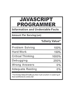 java script programmer information and undeniable facts journal diary notebook with 120 pages 1st edition