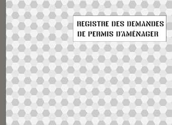 registre des demandes de permis damenager 1st edition redati s b0cn6r1gv7
