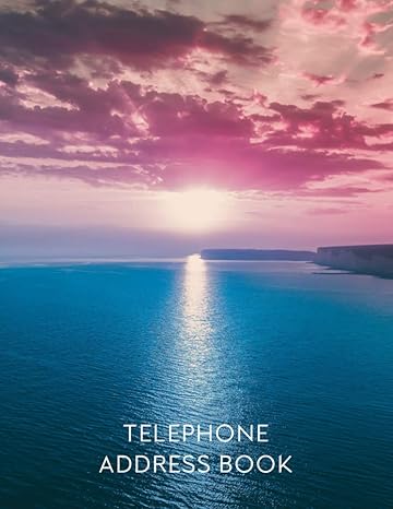 telephone address book ocean cover large address and phone number book for seniors with alphabet tabs printed