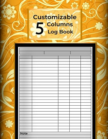 customizable 5 columns log book small business to track income expenses inventory five column log book with