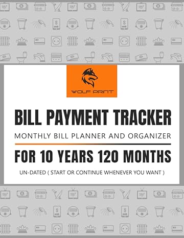 bill payment tracker monthly bill planner and organizer undated bill book for 10 years or 120 months expense