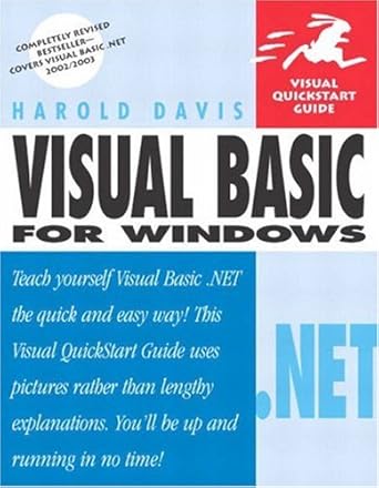 visual basic net for windows 1st edition harold davis b005m502yw