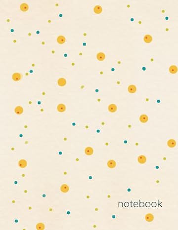 notebook college ruled minimalist abstract modern beige blue yellow green polka dots pattern college ruled