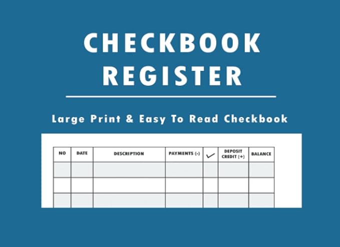 checkbook register large print and easy to read checkbook register 1st edition milan publishing 979-8408003174