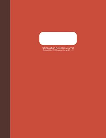 composition notebook journal / college ruled / 150 pages / large 8 5 x 11 red 1st edition aderyn publishing
