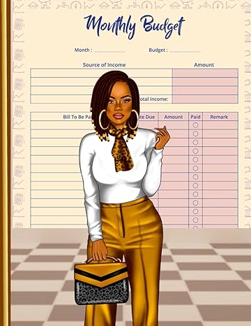 bill tracker notebook monthly bill organizer and planner for budgeting for black women queens budgeting
