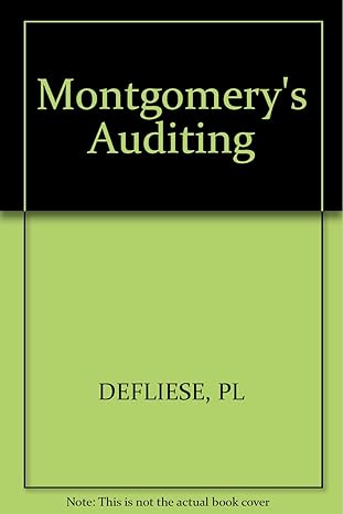 montgomerys auditing 10th edition robert hiester montgomery ,philip l defliese 0471854239, 978-0471854234