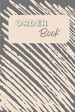 order book sales order record book/ customer order forms / order forms for small business / keep track of