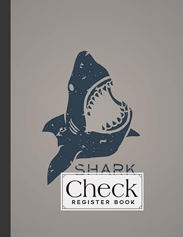 check register book check register book shark cover 120 pages size 8 5 x 11 to check bank transaction and