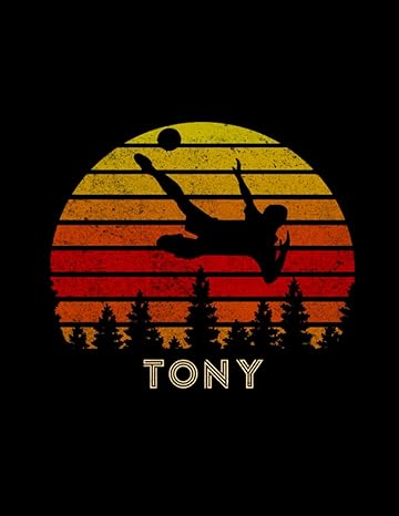 tony name gift personalized football lined notebook journal for soccer sport lovers high performance high