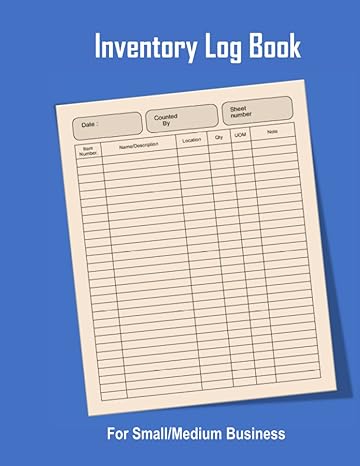 inventory log book for small/medium business simple inventory counting auditing record 1st edition paul s