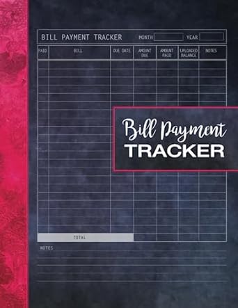 bill tracker notebook monthly bill planner and organizer log book expense tracker for budgeting finances and